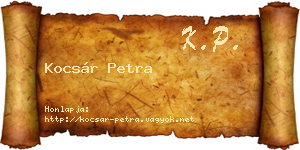 Kocsár Petra névjegykártya